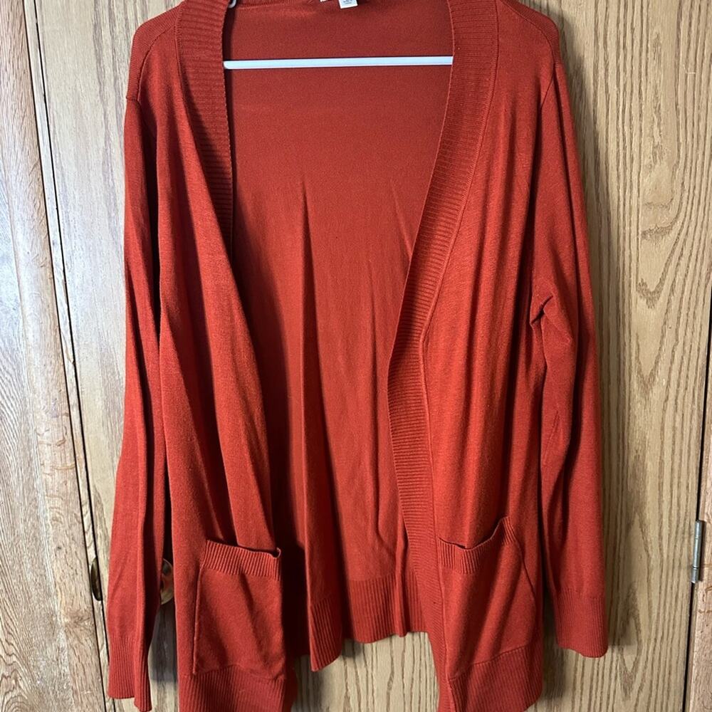 Women's Orange Cardigan Sweater *EUC